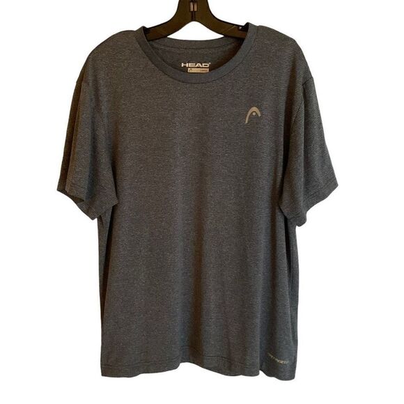 Head Hypertek Shirt Crew Neck Grey White Short Sleeve Athletic Jersey Men Large - Picture 1 of 9